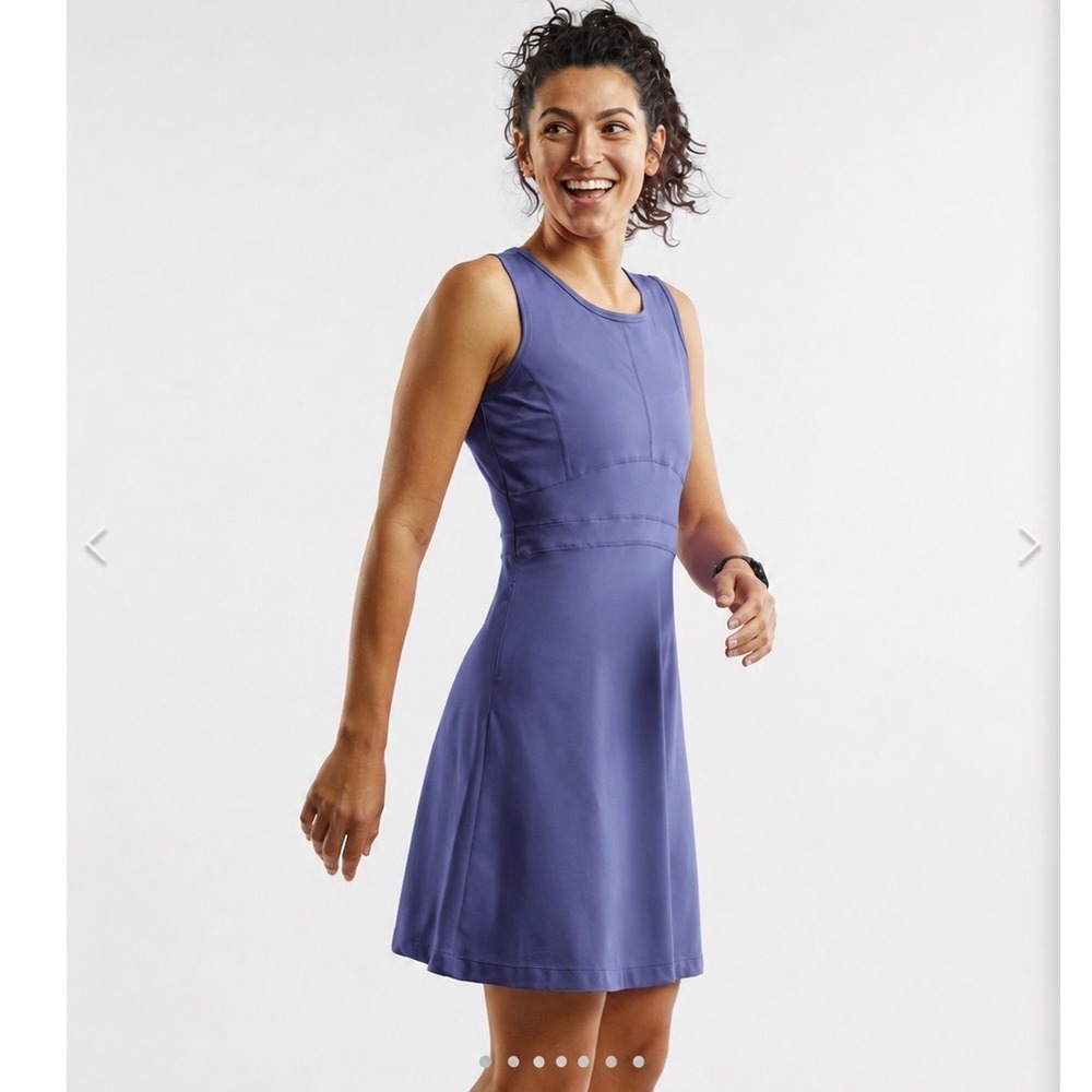 Title Nine Dream Dress M Purple Athletic Travel V Neck Sleeveless Stretch